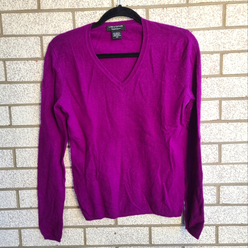Lord & Taylor Cashmere V-Neck Sweater